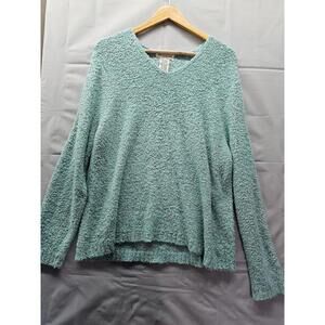 White Stag Textured Knit Sweater – Aqua Blossom – Size XL